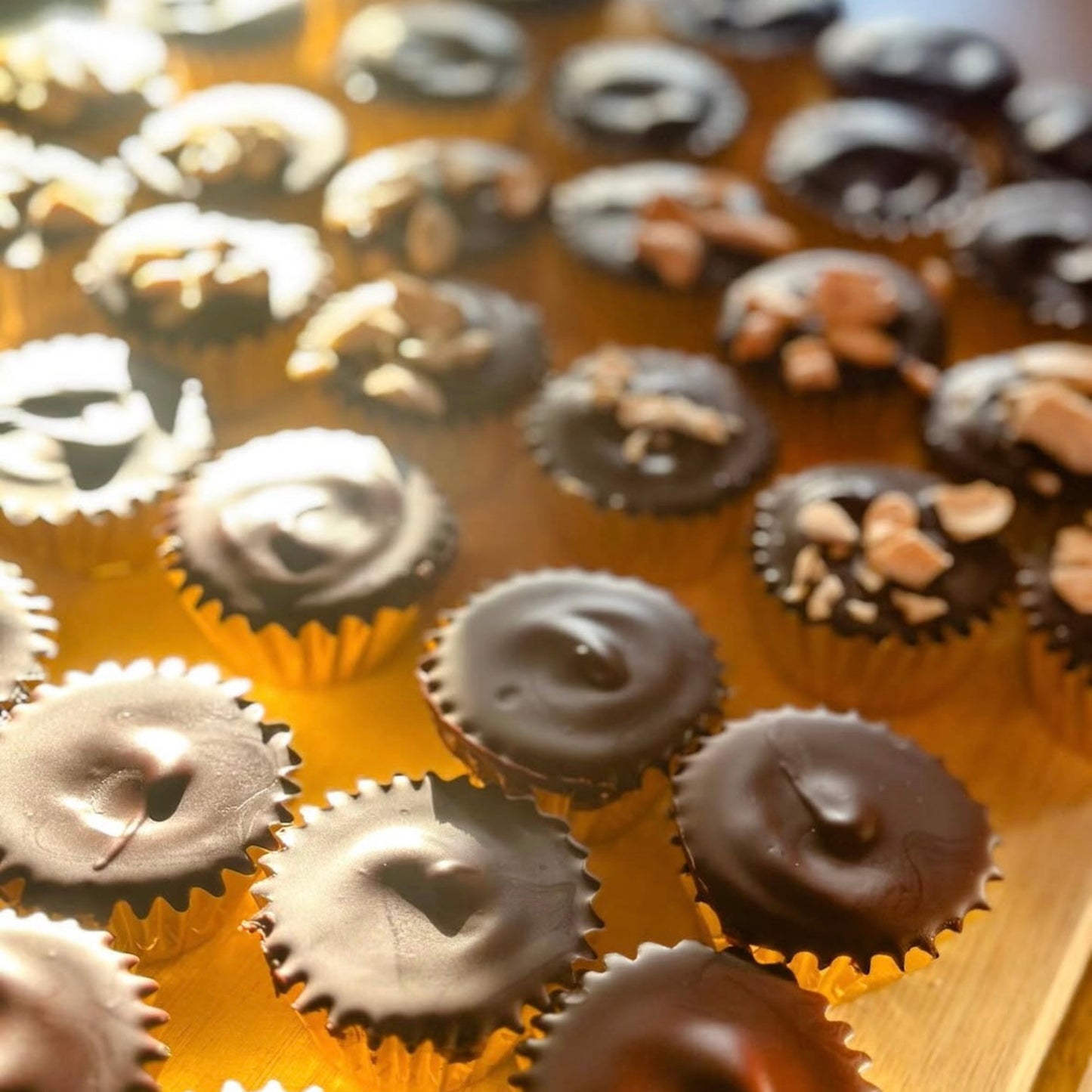 Dark Chocolate Peanut Butter Cup 8 Pack - Tia Coco Healthy Chocolate