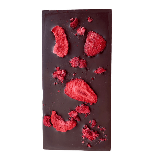 Raspberry Strawberry Chocolate Bars - Tia Coco Healthy Chocolate