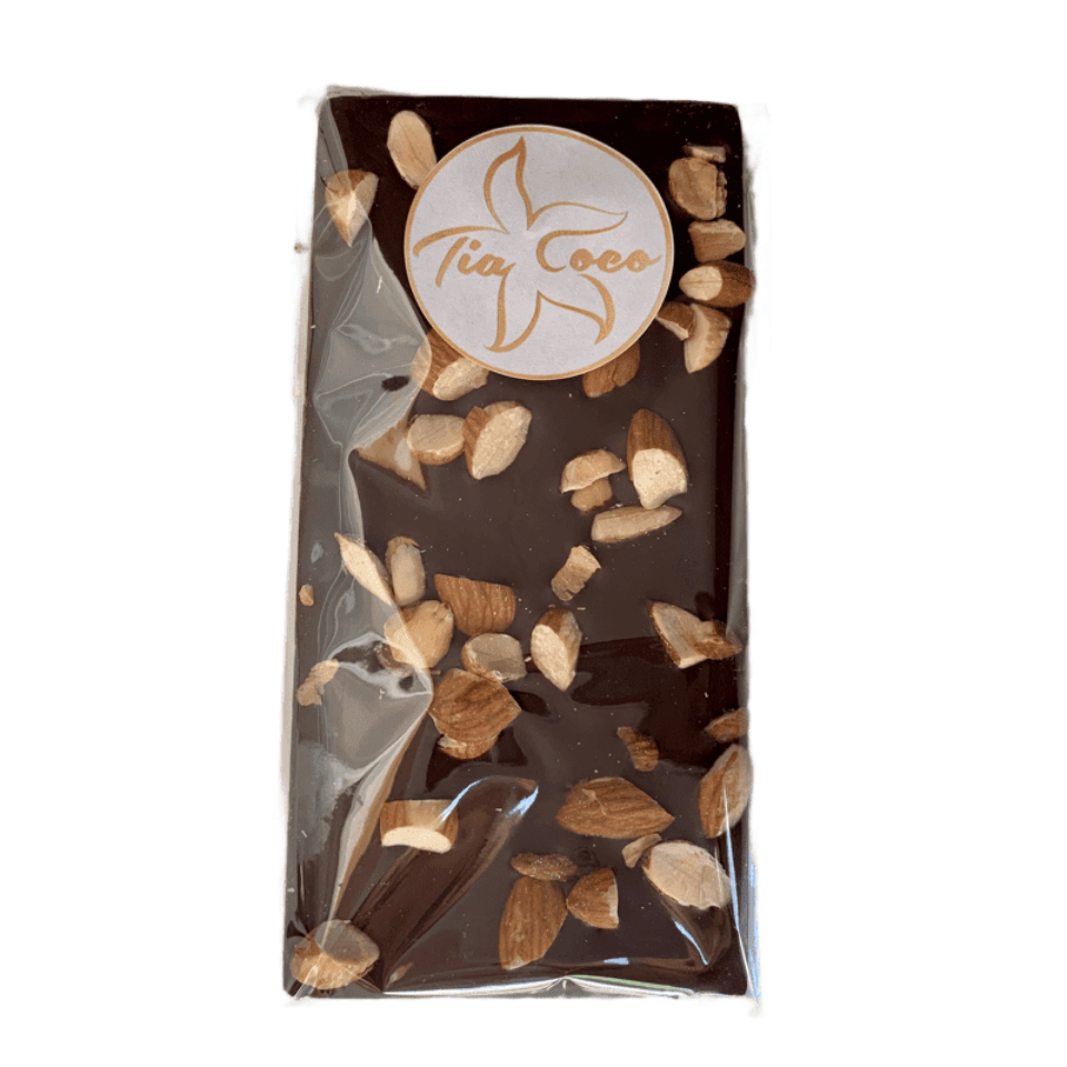 Almond Crunch Chocolate Bars - Tia Coco Healthy Chocolate